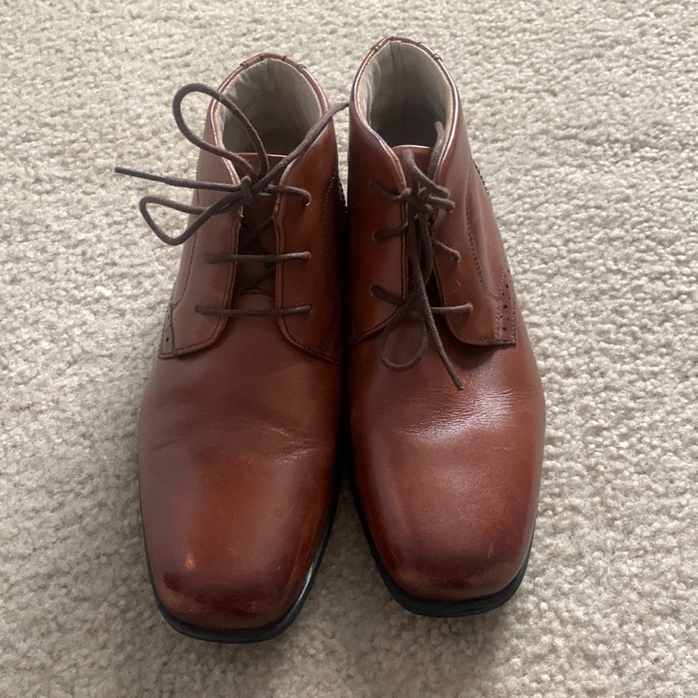 Boys leather dress boot